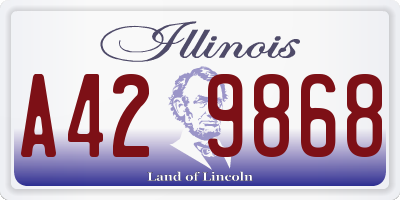 IL license plate A429868