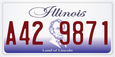 IL license plate A429871