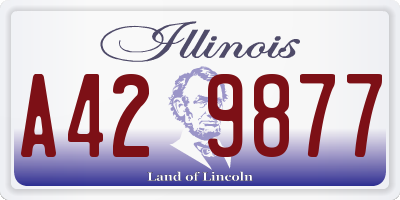 IL license plate A429877