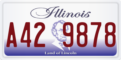 IL license plate A429878