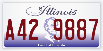 IL license plate A429887