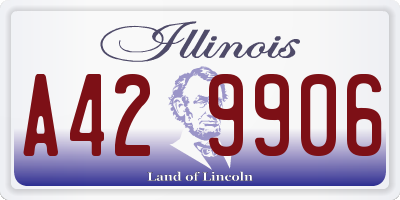 IL license plate A429906
