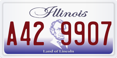 IL license plate A429907