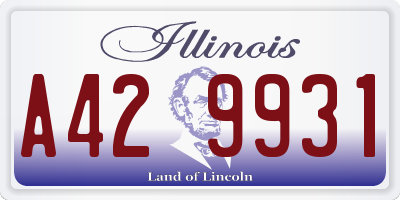 IL license plate A429931
