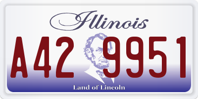 IL license plate A429951