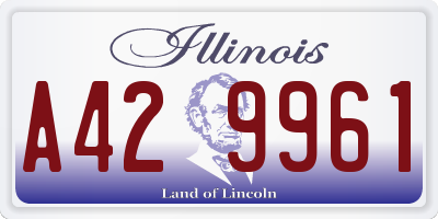 IL license plate A429961