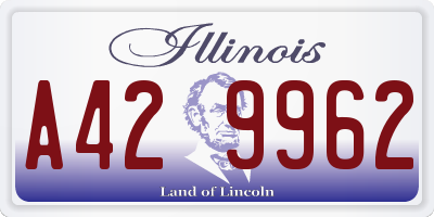 IL license plate A429962