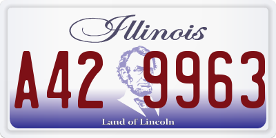 IL license plate A429963