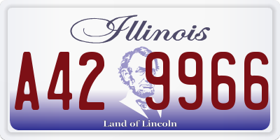 IL license plate A429966