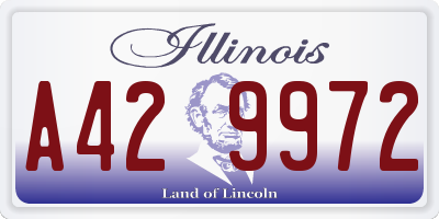IL license plate A429972