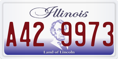IL license plate A429973
