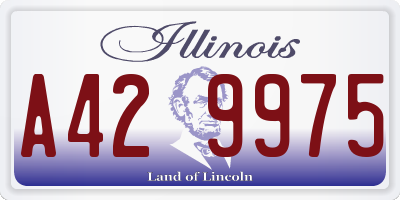 IL license plate A429975
