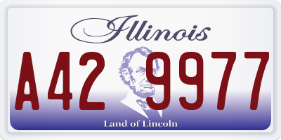 IL license plate A429977