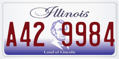 IL license plate A429984