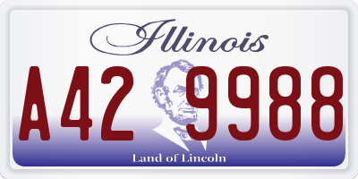 IL license plate A429988