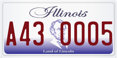 IL license plate A430005