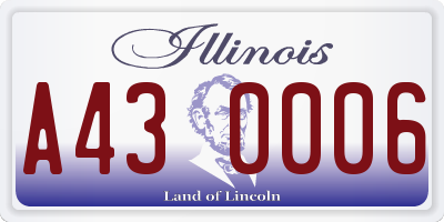 IL license plate A430006