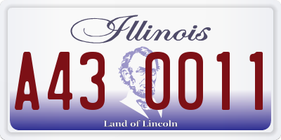 IL license plate A430011