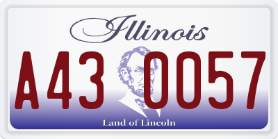IL license plate A430057