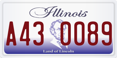 IL license plate A430089