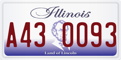 IL license plate A430093