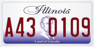 IL license plate A430109