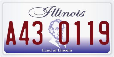 IL license plate A430119