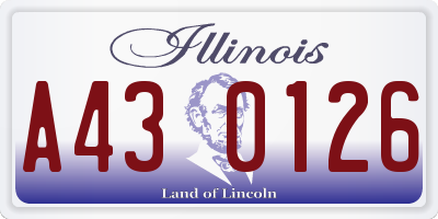 IL license plate A430126