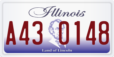 IL license plate A430148