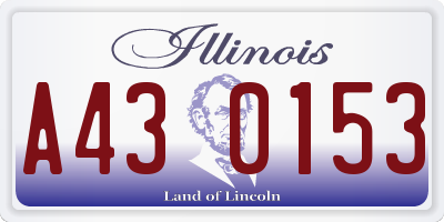 IL license plate A430153