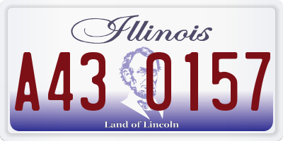 IL license plate A430157