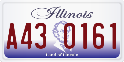 IL license plate A430161