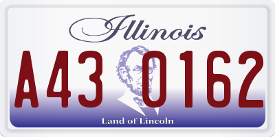 IL license plate A430162