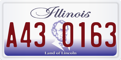 IL license plate A430163