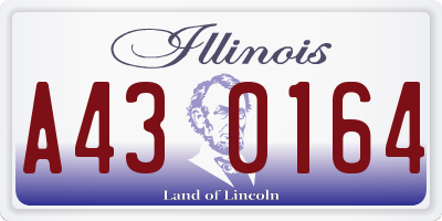 IL license plate A430164