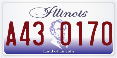 IL license plate A430170