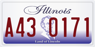 IL license plate A430171