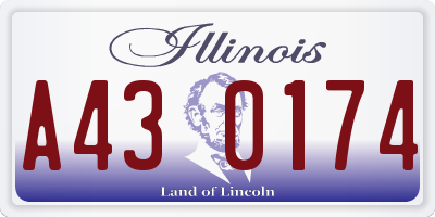 IL license plate A430174