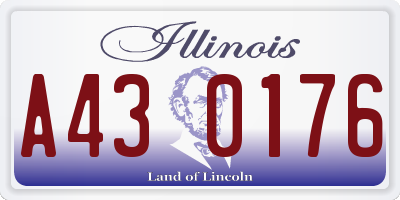 IL license plate A430176