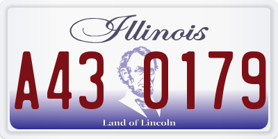 IL license plate A430179