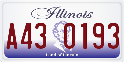 IL license plate A430193