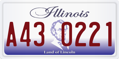 IL license plate A430221