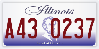 IL license plate A430237