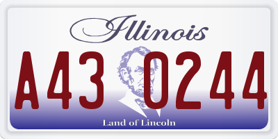 IL license plate A430244