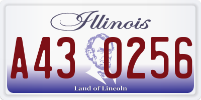IL license plate A430256