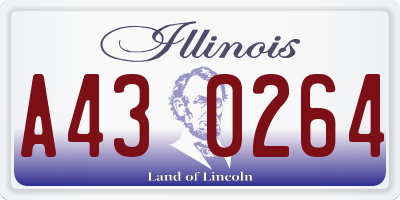IL license plate A430264