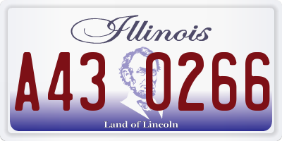 IL license plate A430266