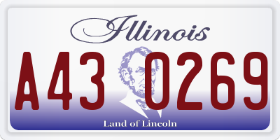 IL license plate A430269