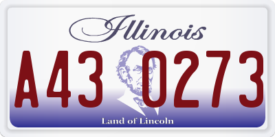 IL license plate A430273