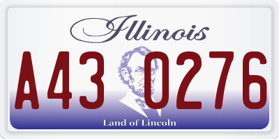 IL license plate A430276